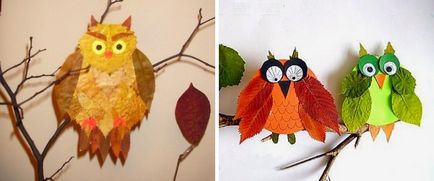 Gyártmányok levelek ősszel a kezét utasításokat gyermekek fotók és videó