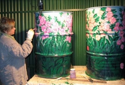 Festett hordók az országban - a mester osztály, otthoni és kerti