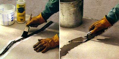Javítás betonaljzat hogyan megszüntetésére repedések, és károsíthatja a saját kezét
