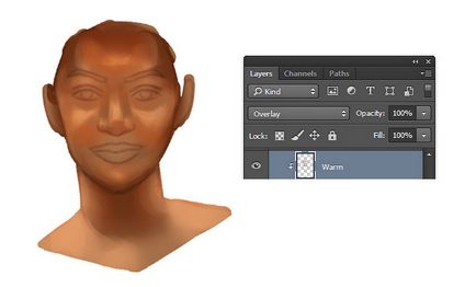 Rajz reális a bőr szerkezetét a Photoshop (Hozzon létre egy új réteget) Rajz reális a bőr szerkezetét a Photoshop