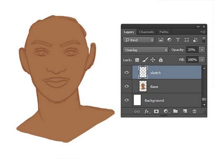 Rajz reális a bőr szerkezetét a Photoshop (reális) Rajz reális a bőr szerkezetét a Photoshop