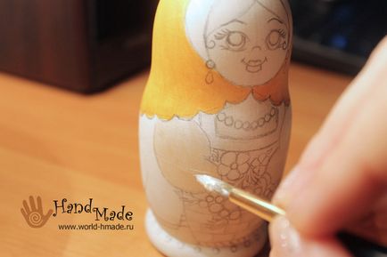 Festés fészkelő babák (matreshkas) festett matryoshka
