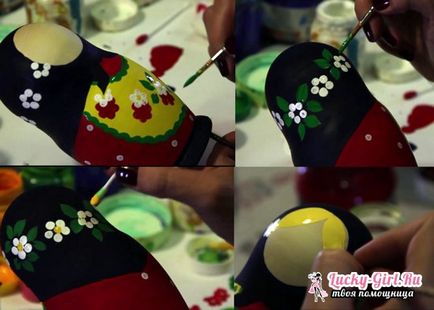 Festett matryoshka lépésenkénti leírása mester osztály (fészkelő babák) fészkelő babák festett lépésenkénti leírása mester osztály
