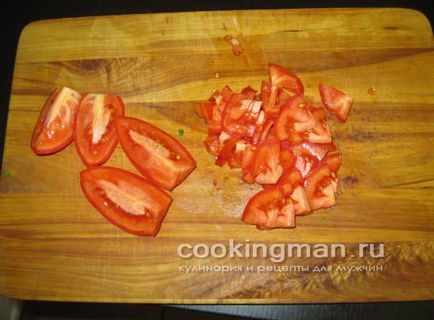 Saláta marha-és paradicsom - főzés férfiak