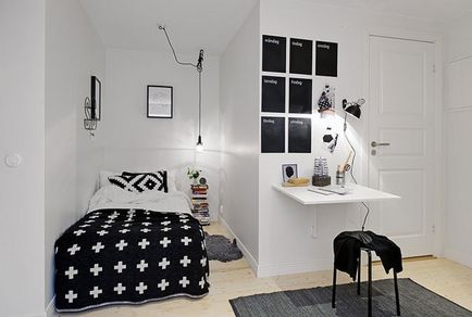 A modern design egy kis hálószoba, 45 fényképek