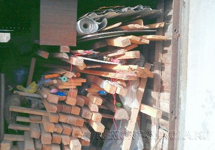Az építés egy fából készült ól az ő dacha - lépésre fotó