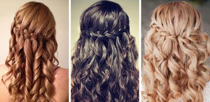 Esküvői frizurák fürtök közép- és hosszú laza haj