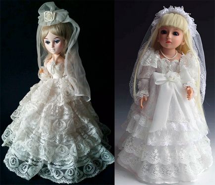 Esküvői ruha menyasszony babák - fénykép legjobb ruhák