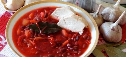 Ukrán borscs - a legjobb receptek az ukrán borscs egy titkos összetevő