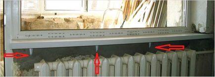 Telepítése PVC ablakpárkányok kezüket 1