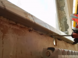 Telepítése PVC ablakpárkányok kezük