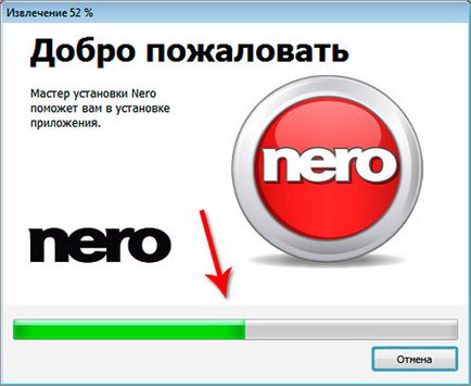 A program telepítése nero (bal egérgombbal) A szoftver telepítése nero