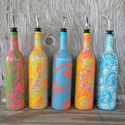 Vázák palack kezüket - 29 kép ötleteket kreativitás