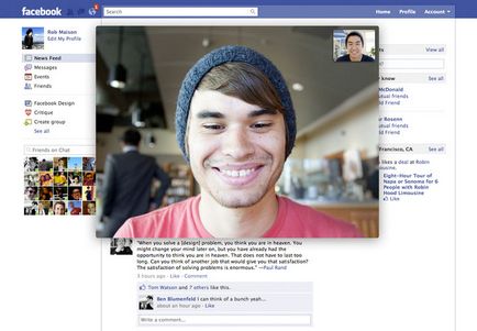 Video chat és a chat a Facebook és a lehetőségét,