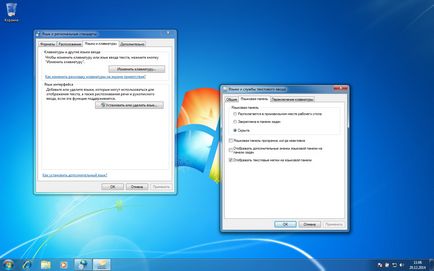 Állítsa vissza a nyelvi eszköztár windows 7