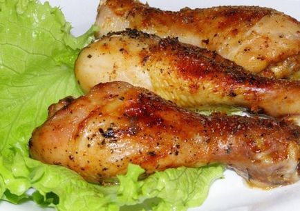 Sült csirkét egy serpenyőben egyszerű receptek lépésről lépésre fotók