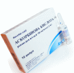 Aszkorbinsav (C-vitamin) az ampullában