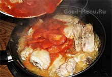 Chakhokhbili csirke - recept lépésről lépésre fotók