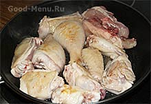 Chakhokhbili csirke - recept lépésről lépésre fotók