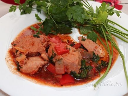 Chakhokhbili Chicken grúz-lépésre recept fotókkal, hogyan kell főzni