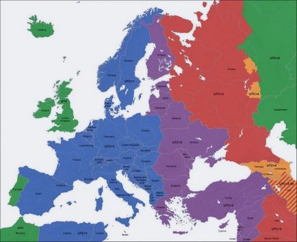 Mi az órát Európa zóna, és hogyan kell meghatározni, hogy mennyi idő van