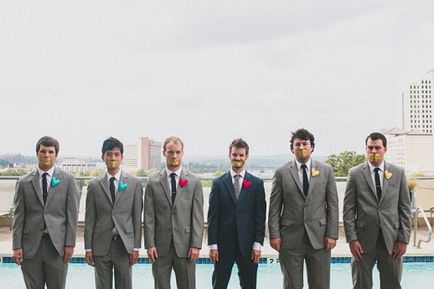 Fényképeit barátaival a vőlegény, az esküvői saját kezűleg