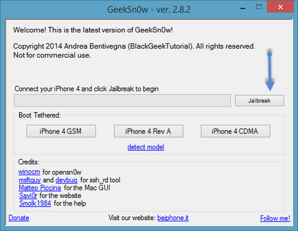 Geeksn0w lekötni jailbreak iOS 7