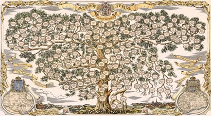 Family Tree - Genealógiai családfa, az ár a rajz, fotó