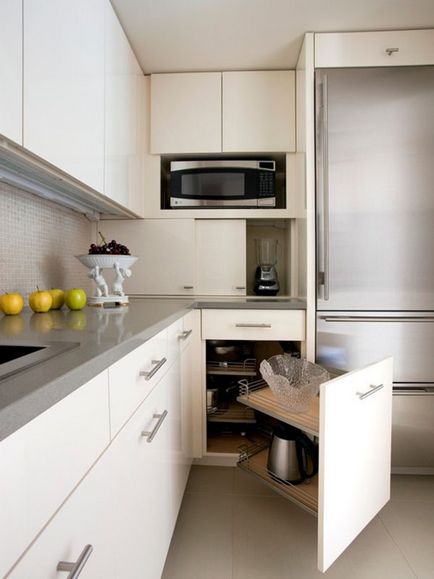 Illetékes design a konyha a Hruscsov, a luxus és kényelem