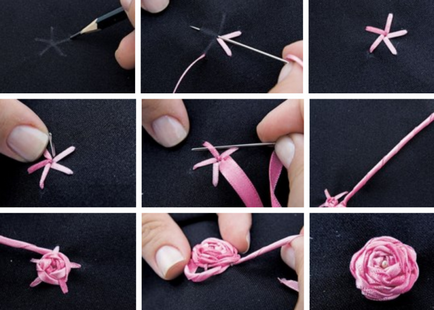 Hogyan tegyük egy rózsát a szalagot mesterkurzus