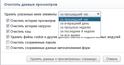 Hogyan tisztítsa meg a cookie-k (cookie) és a cache a böngésző, a Google Chrome (króm)