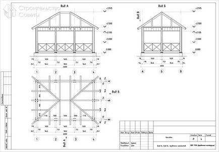 Hogyan építsünk egy pergola saját kezűleg - egy pavilon kerti fotó, rajzok, ábrák