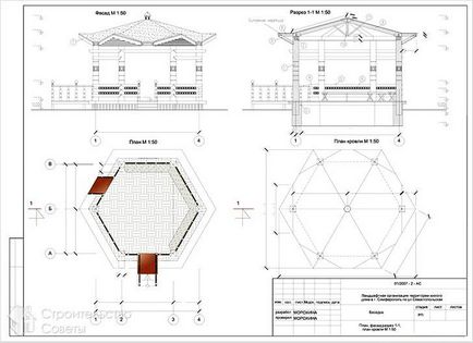 Hogyan építsünk egy pergola saját kezűleg - egy pavilon kerti fotó, rajzok, ábrák