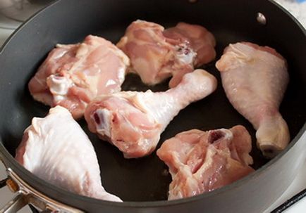 Hogyan konyhakész csirke chakhokhbili klasszikus recept és a grúz