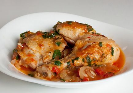 Hogyan konyhakész csirke chakhokhbili klasszikus recept és a grúz