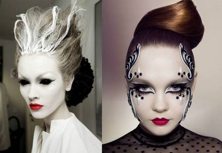 Hogyan készítsünk fehér arc Halloween kiválasztási szabályok és eljárások alkalmazása színek