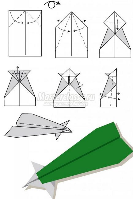 Hogyan készítsünk egy papír repülőgép repül 30 lépéses ötletek és mesterkurzusokat fotókkal