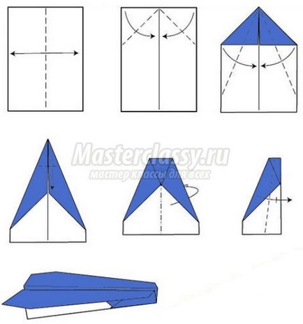 Hogyan készítsünk egy papír repülőgép repül 30 lépéses ötletek és mesterkurzusokat fotókkal