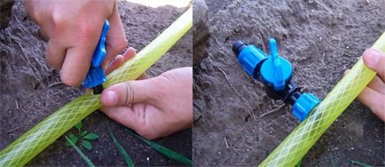 Hogyan készítsünk egy csepegtető öntözés a kertben a kezüket fotó, videó