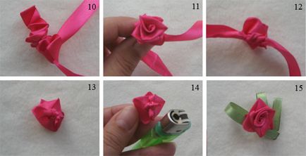 Hogyan tegyük egy rózsát ki szalagok a kezüket, női hobbi