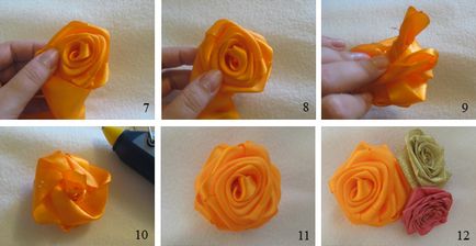 Hogyan tegyük egy rózsát ki szalagok a kezüket, női hobbi