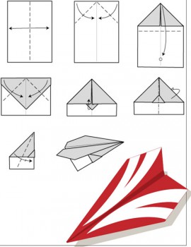 Hogyan készítsünk egy papír repülőgép a kezéből