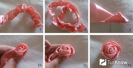 Hogyan készítsünk egy virágot a szatén szalag