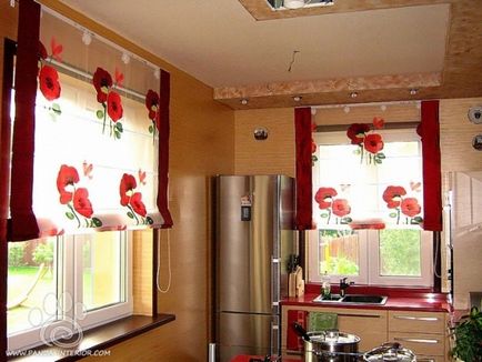 Hogyan varrni függönyök a konyha (44 fotó) videokalauz díszítésére a függöny