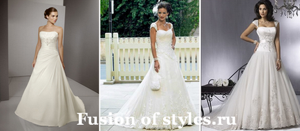 Hogyan válasszuk ki egy esküvői ruha a típusú figura, fúziós stílusok
