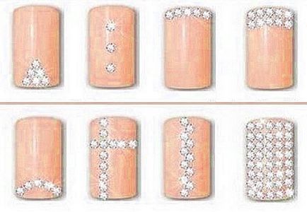 Gyönyörű design strasszokkal Nails