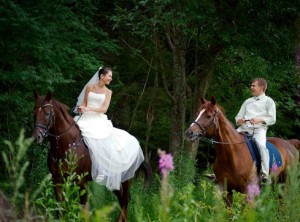 Lovak az esküvő - egy jó ötlet egy fotózásra