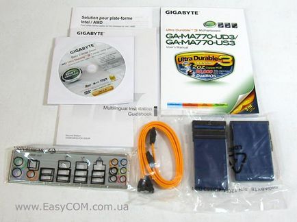 Felülvizsgálata és tesztelése a GIGABYTE GA-MA770-UD3 print
