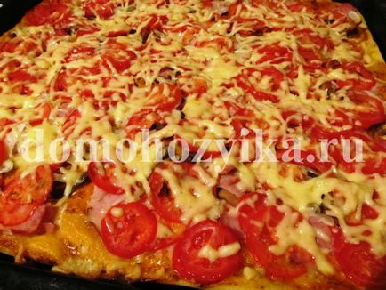 Pizza gombával paradicsom recept lépésről lépésre