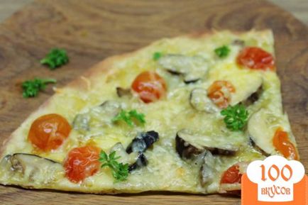 Pizza gombával paradicsom recept lépésről lépésre